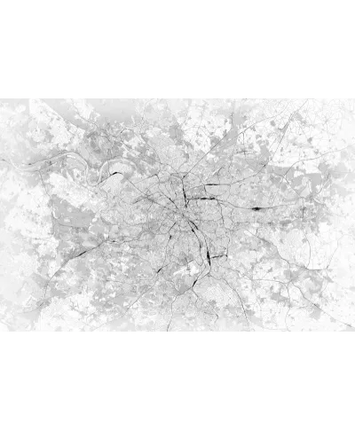 Fototapeta Ścienna - Paryż - Mapa czarno biała