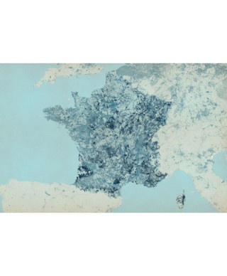 Fototapeta - Francja - Kolorowa Mapa
