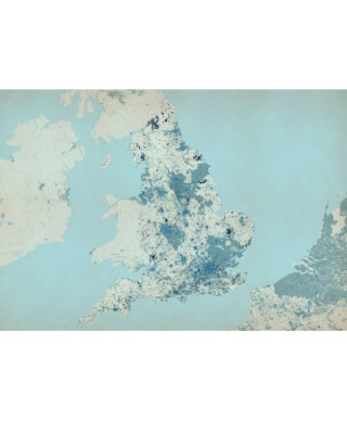 Fototapeta - Anglia - Mapa w kolorach