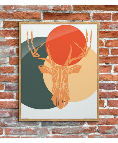 Deer colour - plakat