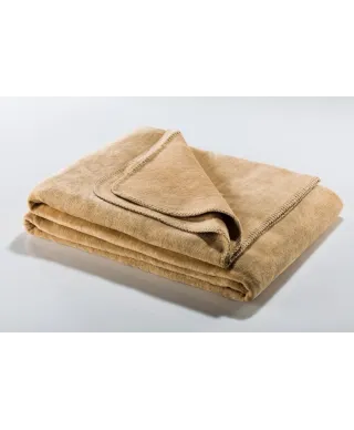 Koc - Beżowy - 130x180 cm - SoftLine Beige