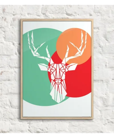 Deer white - plakat B2