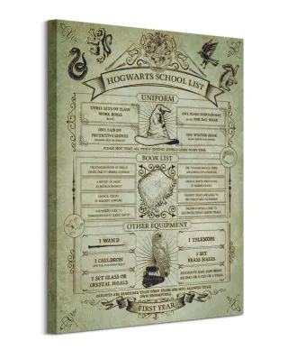 Harry Potter (Hogwarts School List)  - obraz na płótnie