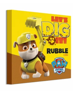 Paw Patrol Rubble - obraz na płótnie