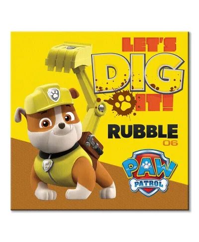 Paw Patrol Rubble - obraz na płótnie