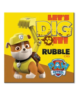 Paw Patrol Rubble - obraz na płótnie