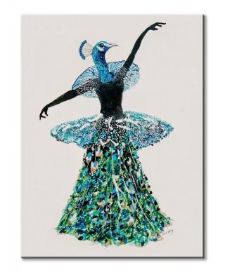 Classic Peacock - obraz na płótnie