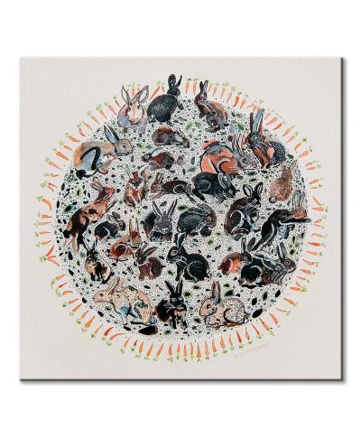 Planet Rabbit - obraz na płótnie