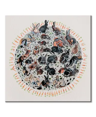 Planet Rabbit - obraz na płótnie