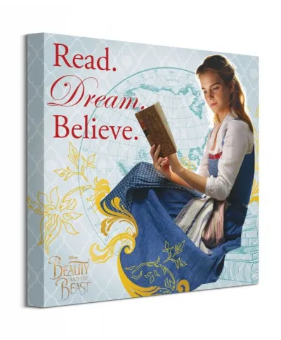 Beauty And The Beast Movie Read Dream Believe - obraz na płótnie