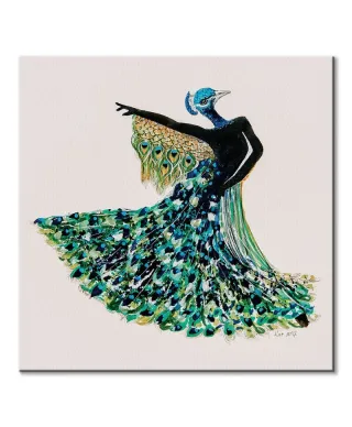 Peacock Dancer - obraz na płótnie
