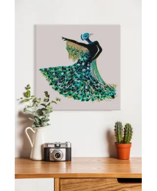 Peacock Dancer - obraz na płótnie
