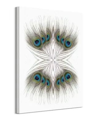 Peacock Feathers Kaleidoscope - obraz na płótnie
