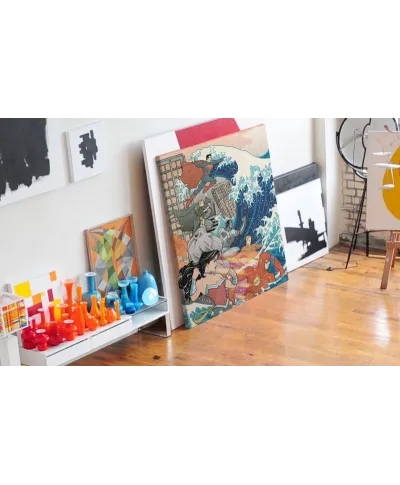 Wonder Woman (Justice League Great Wave)  - obraz na płótnie