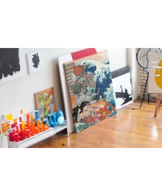 Wonder Woman (Justice League Great Wave)  - obraz na płótnie