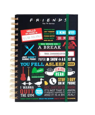 Friends napisy i grafiki - notes z serialu A5