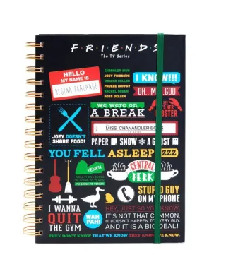 Friends napisy i grafiki - notes z serialu A5