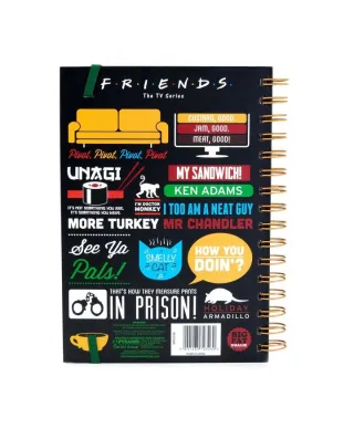 Friends napisy i grafiki - notes z serialu A5