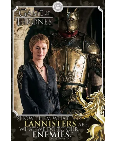 Game of Thrones Cersei Enemies - plakat z serialu