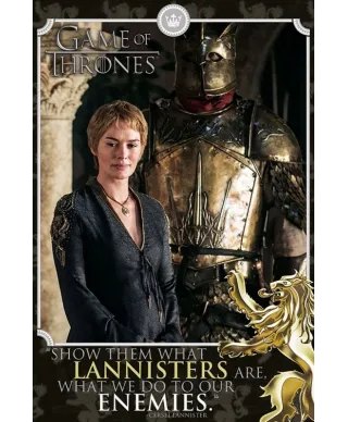 Game of Thrones Cersei Enemies - plakat z serialu