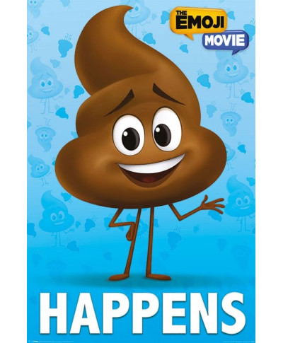 The Emoji Movie Poop Happens - plakat filmowy