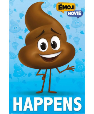 The Emoji Movie Poop Happens - plakat filmowy