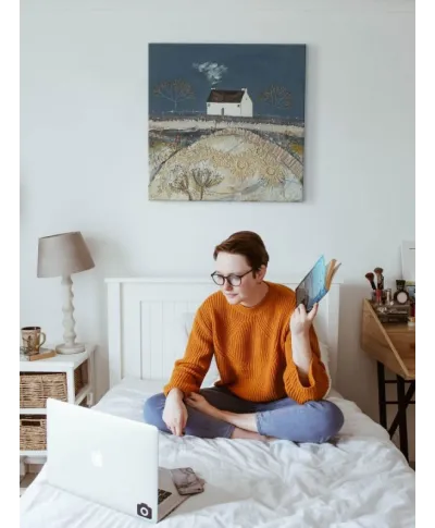 A Harsh Frost Fell upon the Meadow - obraz na płótnie