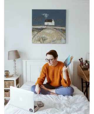 A Harsh Frost Fell upon the Meadow - obraz na płótnie