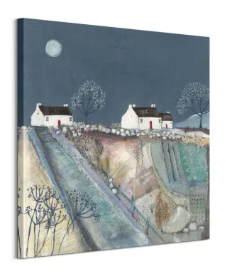 A Quilted Meadow by Moonlight - obraz na płótnie