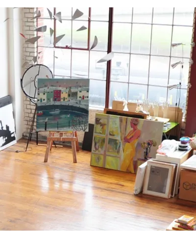 A Walk Round Winter Harbour - obraz na płótnie