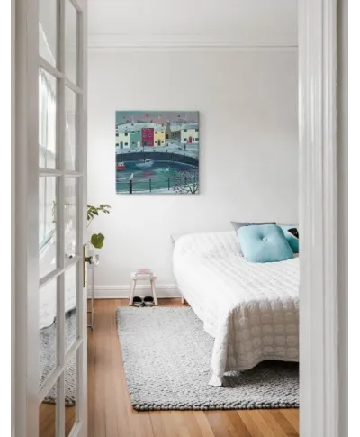 A Walk Round Winter Harbour - obraz na płótnie