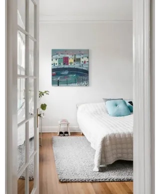 A Walk Round Winter Harbour - obraz na płótnie