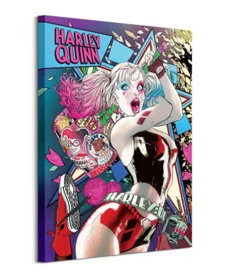 Batman Harley Quinn Neon - obraz na płótnie