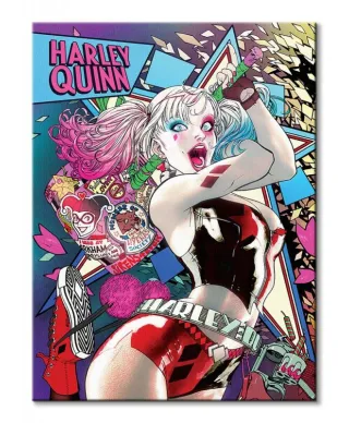 Batman Harley Quinn Neon - obraz na płótnie