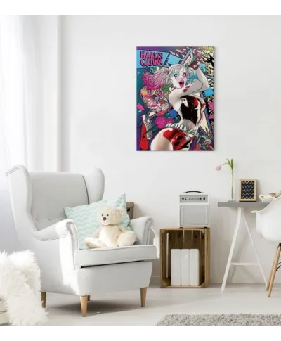 Batman Harley Quinn Neon - obraz na płótnie