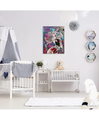 Batman Harley Quinn Neon - obraz na płótnie