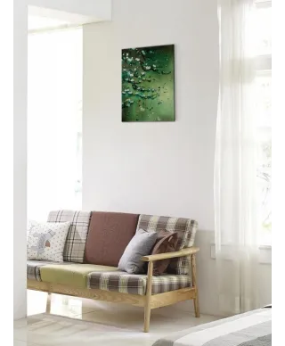 Blossoms on Jade - obraz na płótnie