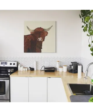 Highland Cow - obraz na płótnie