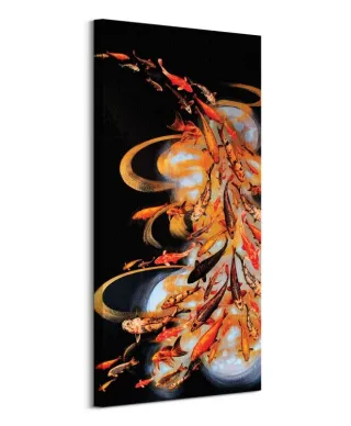 Koi on Black - obraz na płótnie