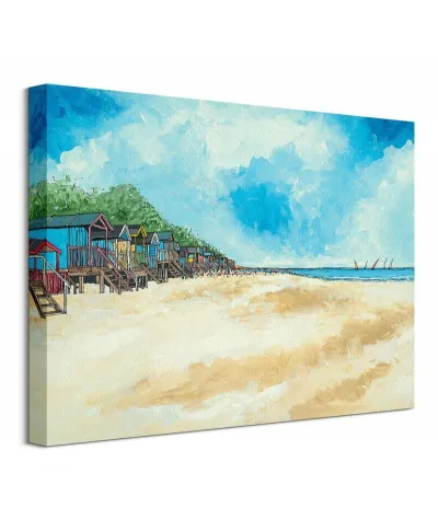 Summer Beach Huts III - obraz na płótnie