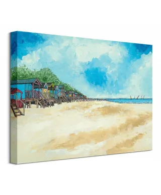 Summer Beach Huts III - obraz na płótnie