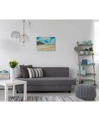 Summer Beach Huts III - obraz na płótnie