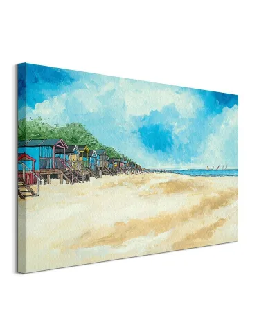 Summer Beach Huts III - obraz na płótnie