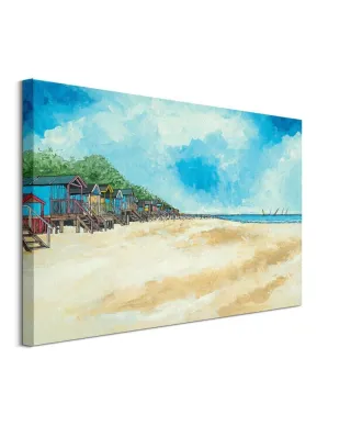 Summer Beach Huts III - obraz na płótnie