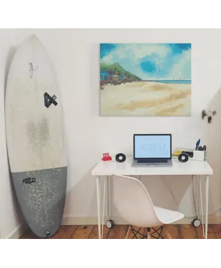 Summer Beach Huts III - obraz na płótnie