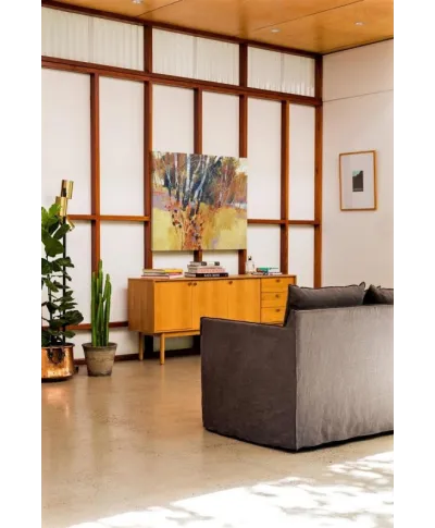 Teasels and Birches - obraz na płótnie