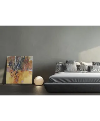 Teasels and Birches - obraz na płótnie