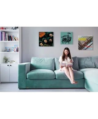 The Beatles Umbrellas - obraz na płótnie