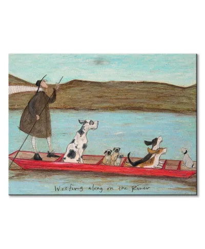 Woofing along on the River - obraz na płótnie