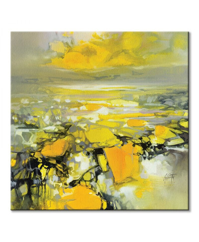 Obraz do salonu - Yellow Matter 2 - 85x85 cm